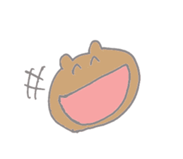 A cheerful bear sticker #14389350