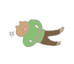 A cheerful bear sticker #14389351