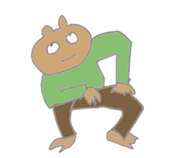 A cheerful bear sticker #14389359