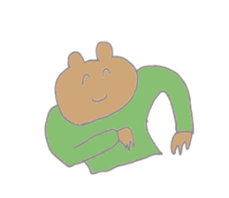 A cheerful bear sticker #14389360