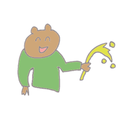 A cheerful bear sticker #14389361