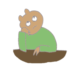 A cheerful bear sticker #14389362