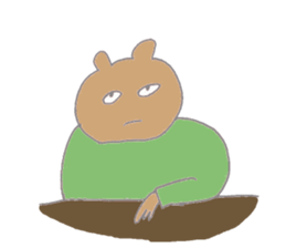 A cheerful bear sticker #14389363