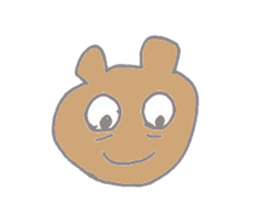 A cheerful bear sticker #14389366