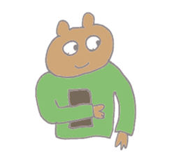 A cheerful bear sticker #14389368