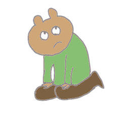 A cheerful bear sticker #14389369