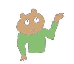 A cheerful bear sticker #14389370