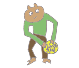 A cheerful bear sticker #14389372