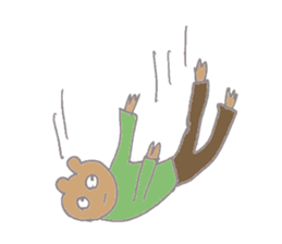 A cheerful bear sticker #14389373