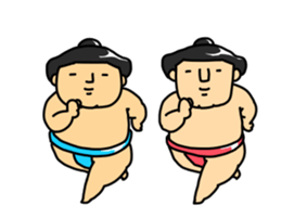 Dancing sumo wrestlers sticker #14389414