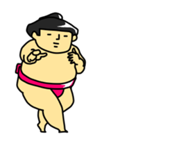 Dancing sumo wrestlers sticker #14389415