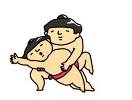 Dancing sumo wrestlers sticker #14389416
