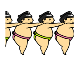 Dancing sumo wrestlers sticker #14389425