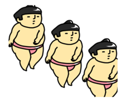 Dancing sumo wrestlers sticker #14389437