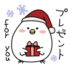 Clear bird's Christmas & New Year's Day sticker #14389636