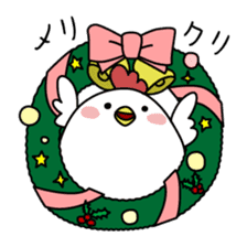 Clear bird's Christmas & New Year's Day sticker #14389637
