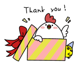 Clear bird's Christmas & New Year's Day sticker #14389638