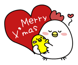 Clear bird's Christmas & New Year's Day sticker #14389640