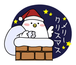 Clear bird's Christmas & New Year's Day sticker #14389641