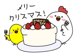 Clear bird's Christmas & New Year's Day sticker #14389642