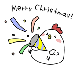 Clear bird's Christmas & New Year's Day sticker #14389644