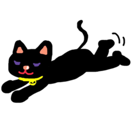 Black Cat's Momo sticker #14393375
