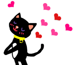 Black Cat's Momo sticker #14393377