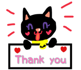 Black Cat's Momo sticker #14393378