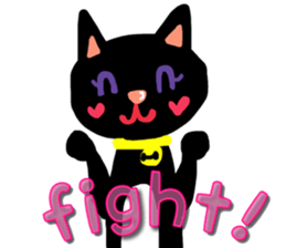 Black Cat's Momo sticker #14393383