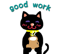 Black Cat's Momo sticker #14393385