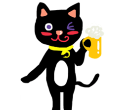 Black Cat's Momo sticker #14393387