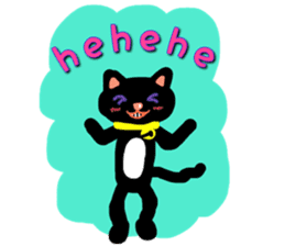 Black Cat's Momo sticker #14393390