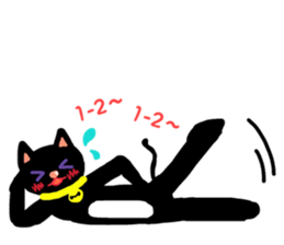 Black Cat's Momo sticker #14393393