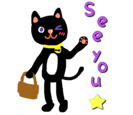 Black Cat's Momo sticker #14393396