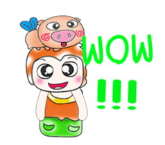 Mr. Daimon and pig..^^ sticker #14393567