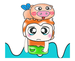 Mr. Daimon and pig..^^ sticker #14393568