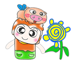 Mr. Daimon and pig..^^ sticker #14393570