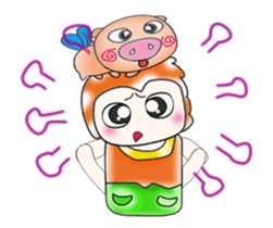 Mr. Daimon and pig..^^ sticker #14393572