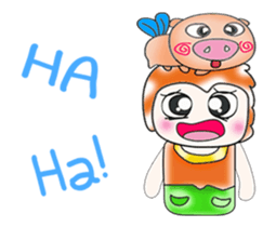 Mr. Daimon and pig..^^ sticker #14393573