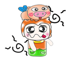 Mr. Daimon and pig..^^ sticker #14393574