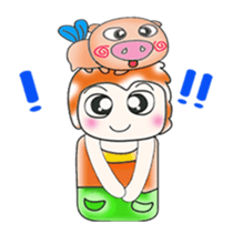 Mr. Daimon and pig..^^ sticker #14393576