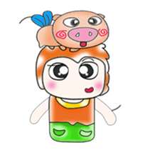 Mr. Daimon and pig..^^ sticker #14393578