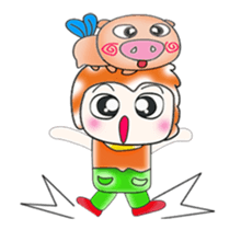 Mr. Daimon and pig..^^ sticker #14393579