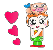 Mr. Daimon and pig..^^ sticker #14393580