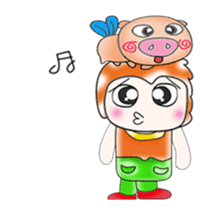 Mr. Daimon and pig..^^ sticker #14393581