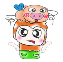 Mr. Daimon and pig..^^ sticker #14393583