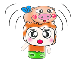 Mr. Daimon and pig..^^ sticker #14393586