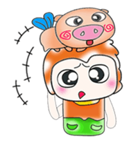 Mr. Daimon and pig..^^ sticker #14393587