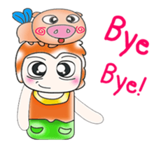 Mr. Daimon and pig..^^ sticker #14393588