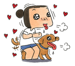 a dog person sticker #14394254